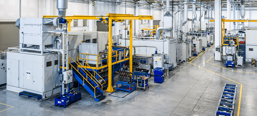 Cold forming production area.