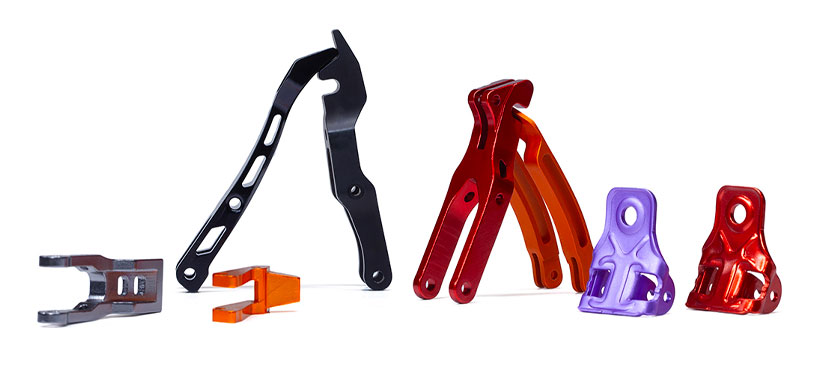 Examples of anodizing.