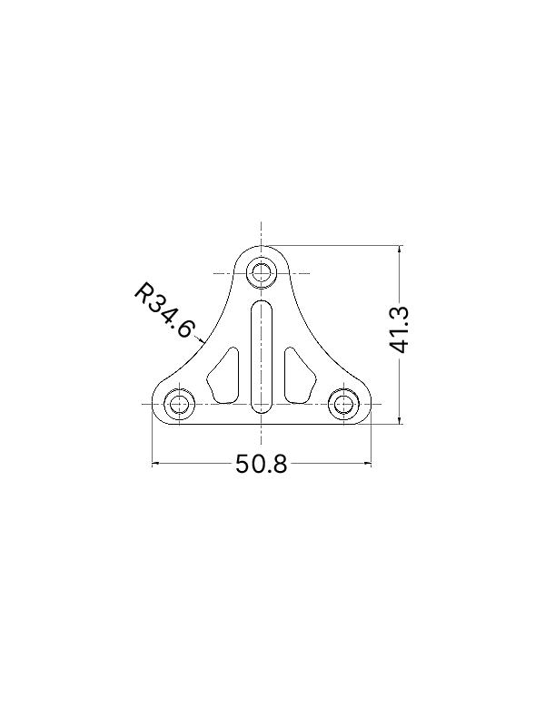 Disegno tecnico piastra tacchetta scarpa da ciclismo