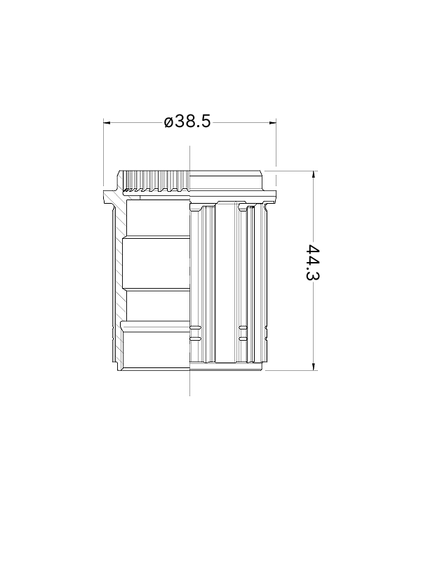 Disegno tecnico mozzo bicicletta