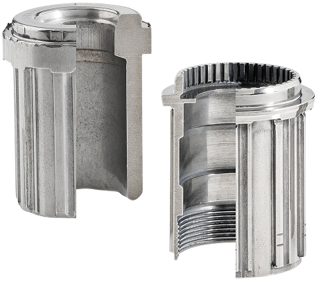 Stamped and turned freehub body