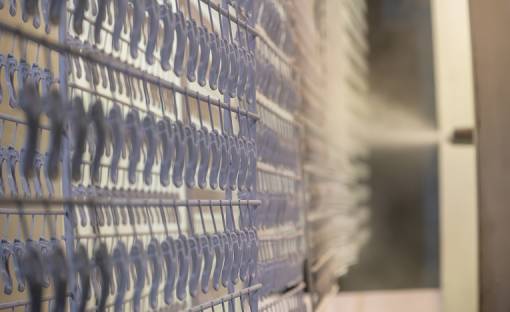 Photo of a section of the automated paint shop
